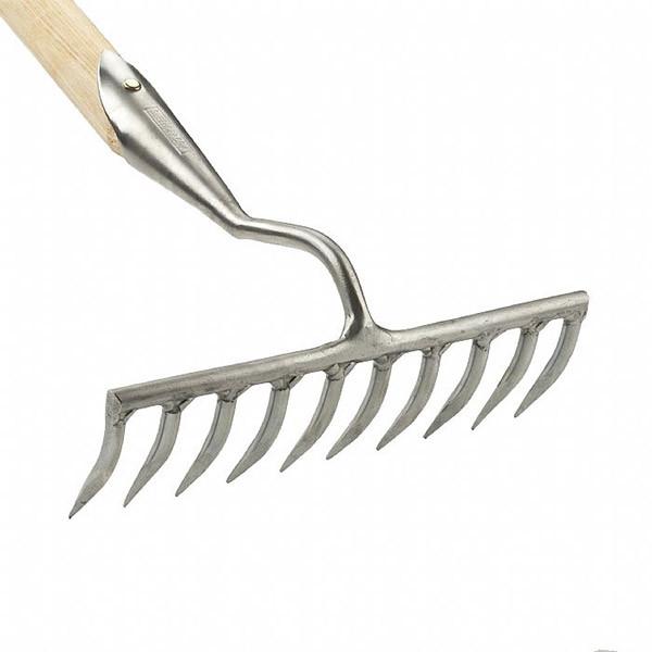 Narrow 10-Tine Garden Rake 